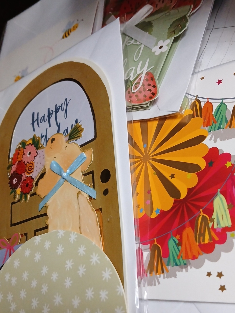 Pop Up Birthday Greeting Cards Strawberry & Floral Designs
